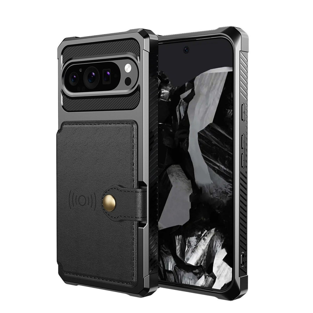 Magnetic Leather Wallet Case For Google Pixel Google Pixel 11 Black Parkfield Supplies