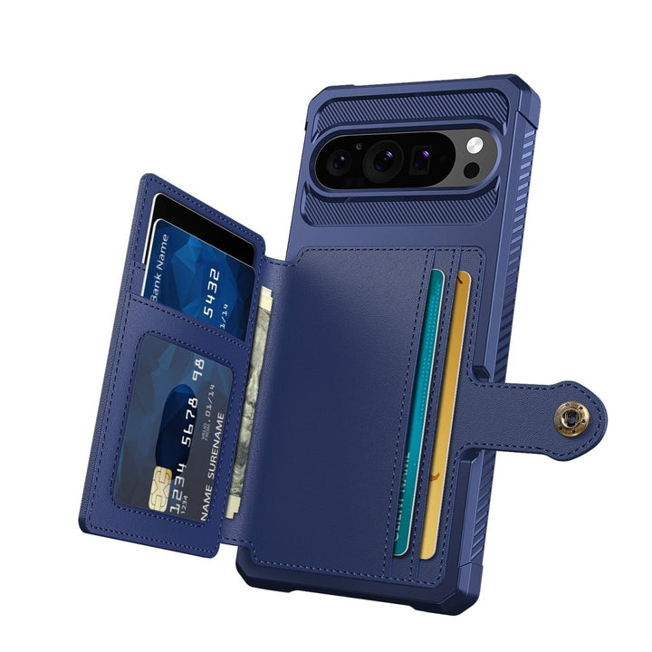 Magnetic Leather Wallet Case For Google Pixel Google Pixel 11 Pro XL Rose Gold Parkfield Supplies