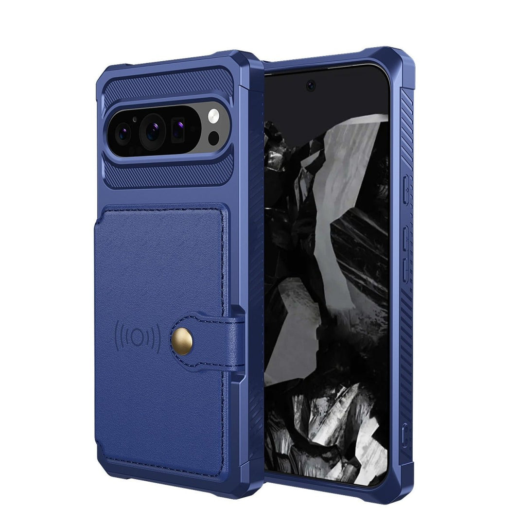 Magnetic Leather Wallet Case For Google Pixel Google Pixel 11 Blue Parkfield Supplies