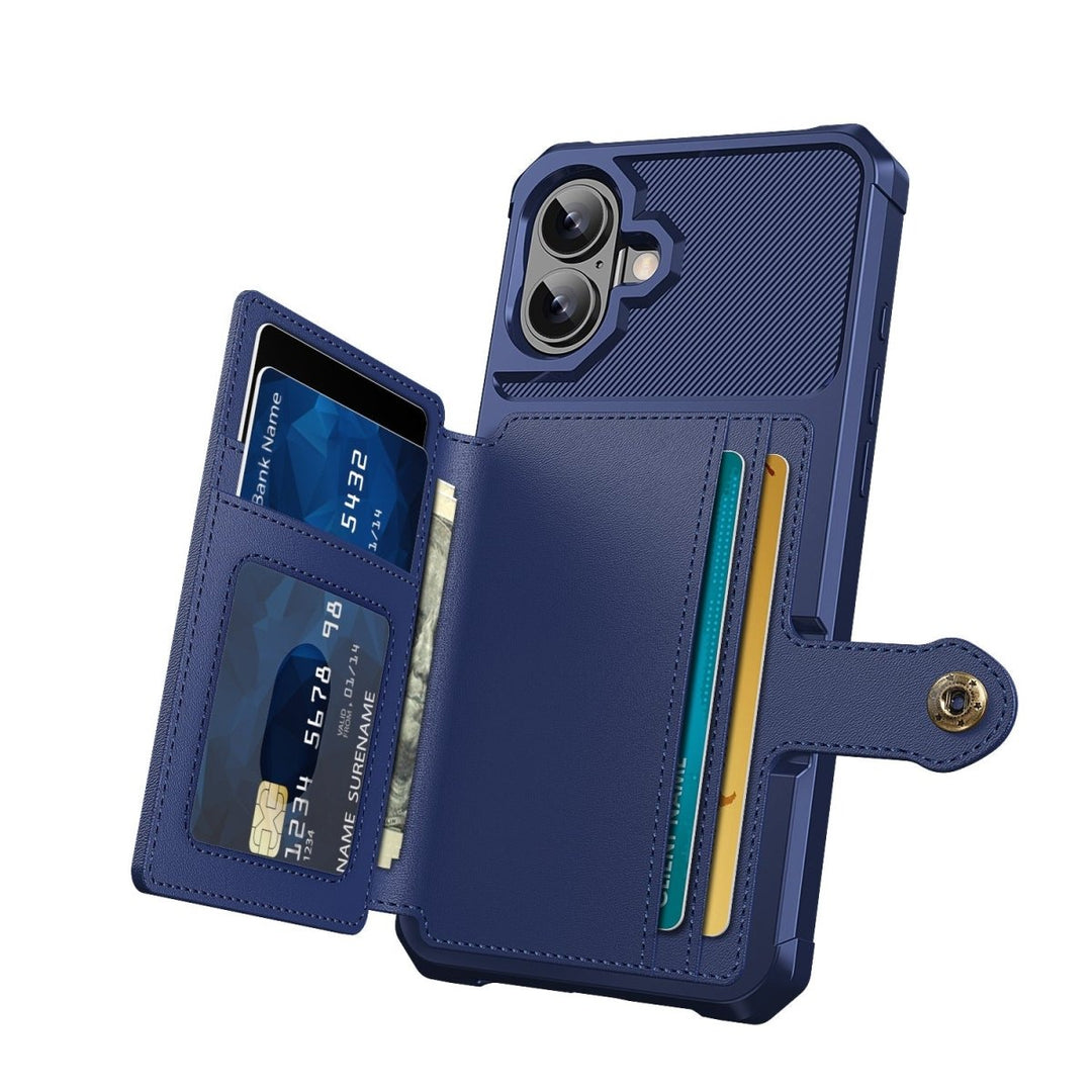 Magnetic Leather Phone Wallet Case iPhone 16 Purple Parkfield Supplies