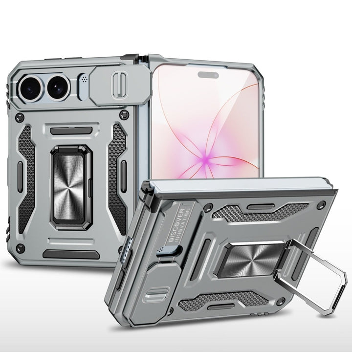 Magnetic Phone Case With Kickstand & Camera Cover iPhone Duo Silver Parkfield Supplies