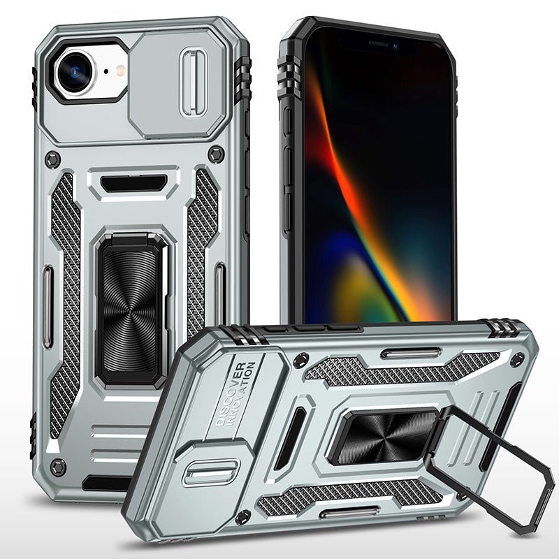 Magnetic Phone Case With Kickstand & Camera Cover iPhone 16e Silver Parkfield Supplies