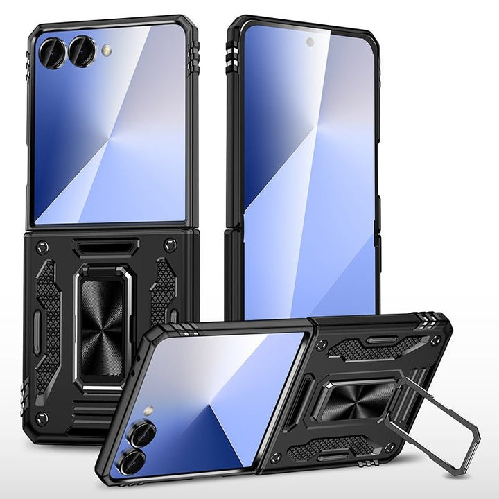 Magnetic Case With Kickstand For Samsung Z Flip Galaxy Z Flip 7 Black Parkfield Supplies