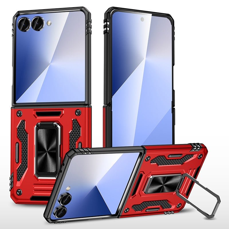 Magnetic Case With Kickstand For Samsung Z Flip Galaxy Z Flip 7 Red Parkfield Supplies