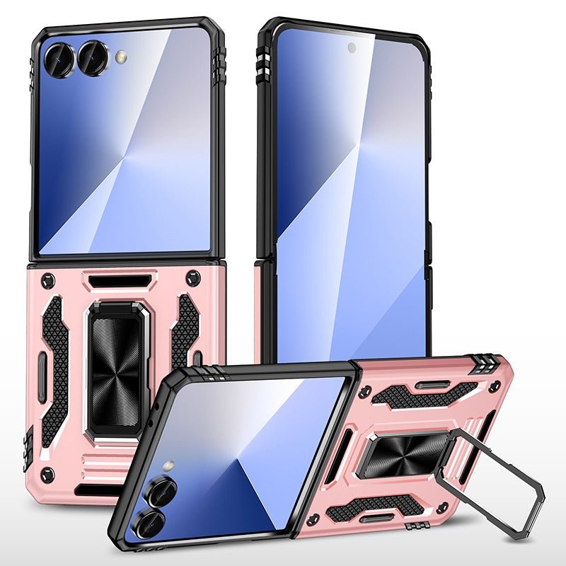 Magnetic Case With Kickstand For Samsung Z Flip Galaxy Z Flip 7 Rose Gold Parkfield Supplies
