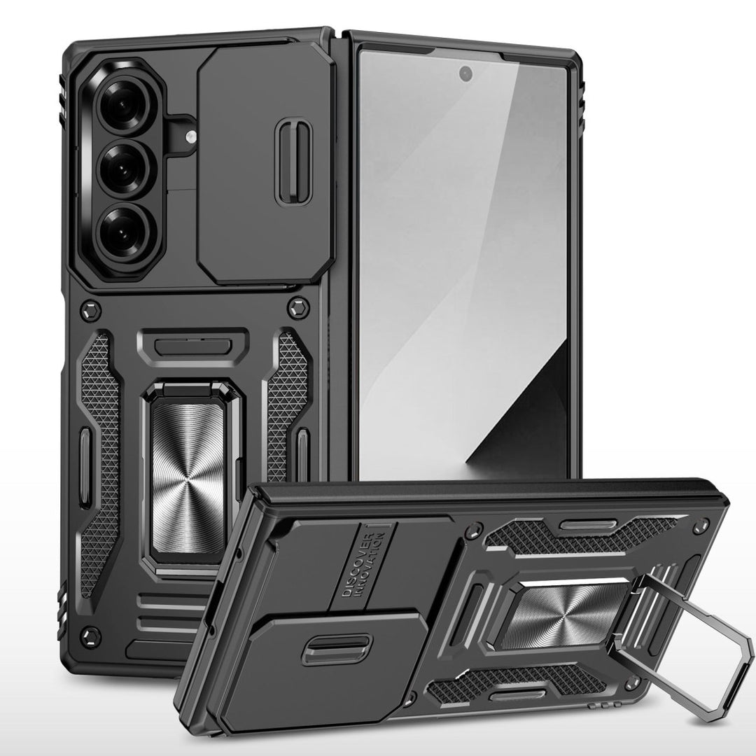 Magnetic Case With Kickstand & Camera Cover For Samsung Z Fold Galaxy Z Fold 7 Black Parkfield Supplies