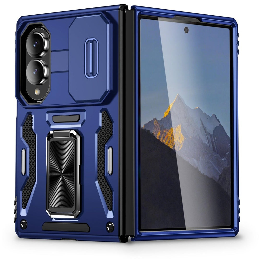 Magnetic Case With Kickstand & Camera Cover For Samsung Z Fold Galaxy Z Fold 8 Navy Blue Parkfield Supplies