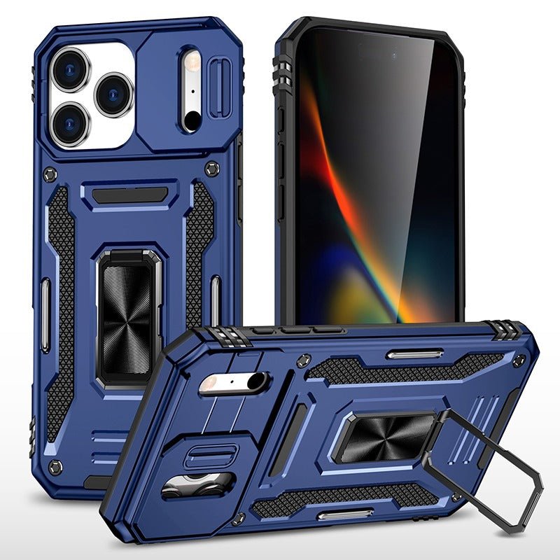 Magnetic Phone Case With Kickstand & Camera Cover iPhone 17 Pro Dark Blue Parkfield Supplies