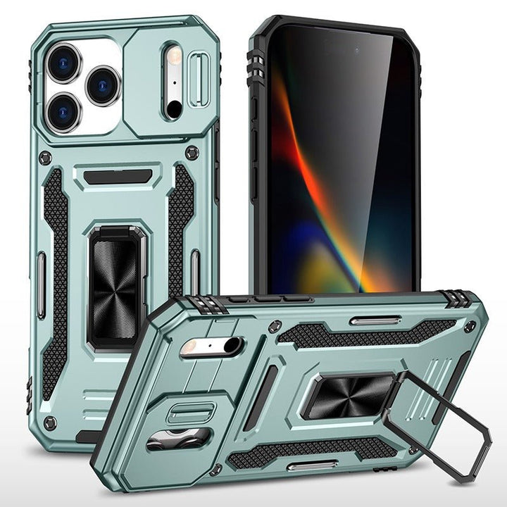Magnetic Phone Case With Kickstand & Camera Cover iPhone 17 Pro Green Parkfield Supplies