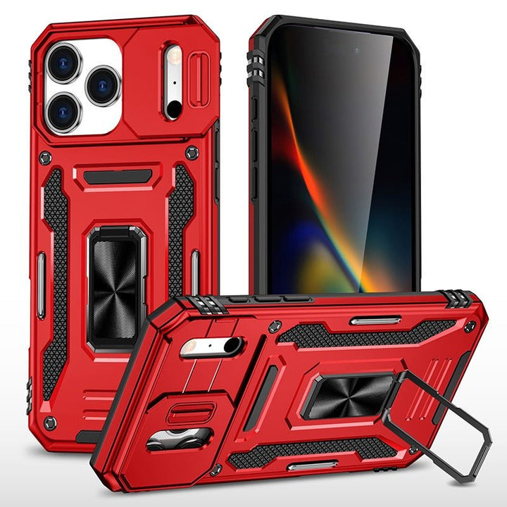 Magnetic Phone Case With Kickstand & Camera Cover iPhone 17 Pro Red Parkfield Supplies