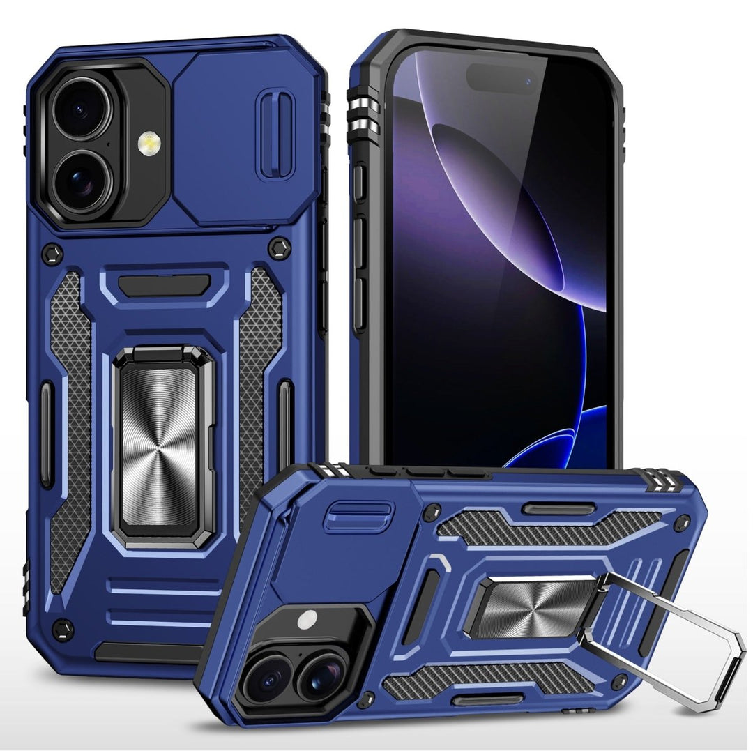 Magnetic Phone Case With Kickstand & Camera Cover iPhone 16 Dark Blue Parkfield Supplies