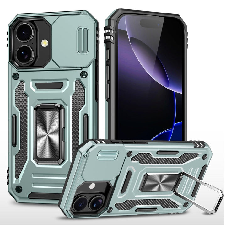 Magnetic Phone Case With Kickstand & Camera Cover iPhone 16 Green Parkfield Supplies