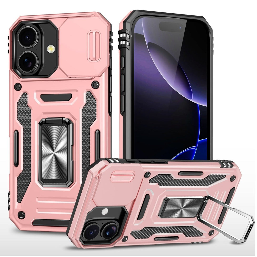 Magnetic Phone Case With Kickstand & Camera Cover iPhone 16 Pink Parkfield Supplies