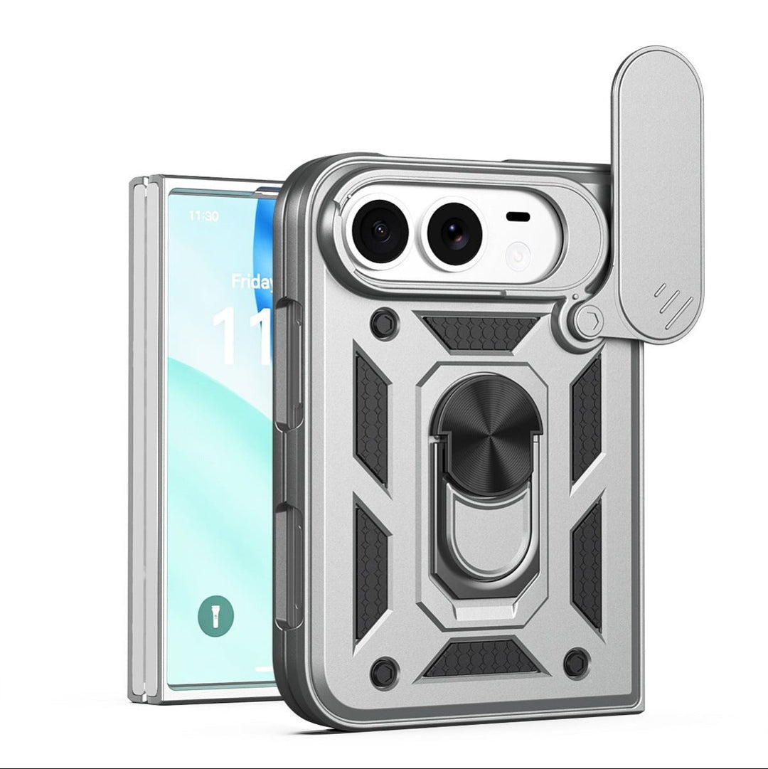 Magnetic Shockproof Phone Case With Camera Cover iPhone 18 Fold Silver Parkfield Supplies