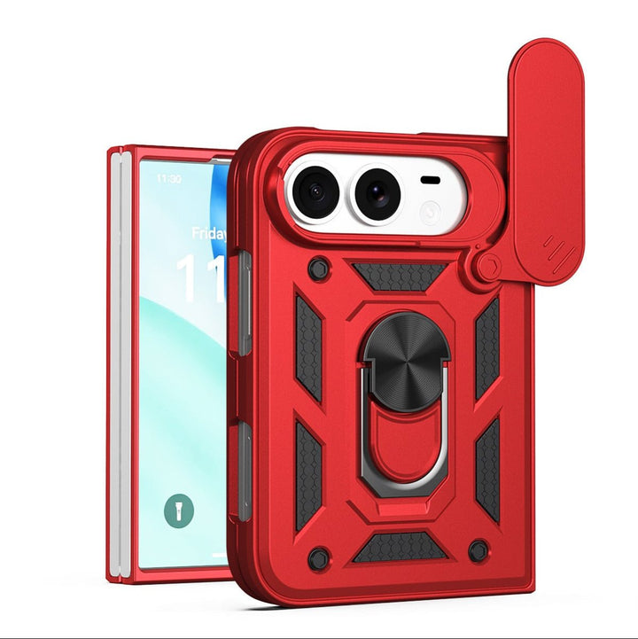 Magnetic Shockproof Phone Case With Camera Cover iPhone 18 Fold Red Parkfield Supplies