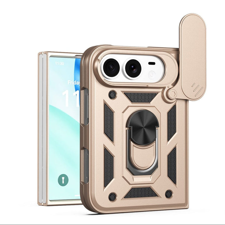 Magnetic Shockproof Phone Case With Camera Cover iPhone 18 Fold Gold Parkfield Supplies