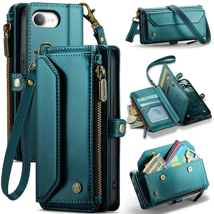 RFID Crossbody Leather Wallet Phone Case