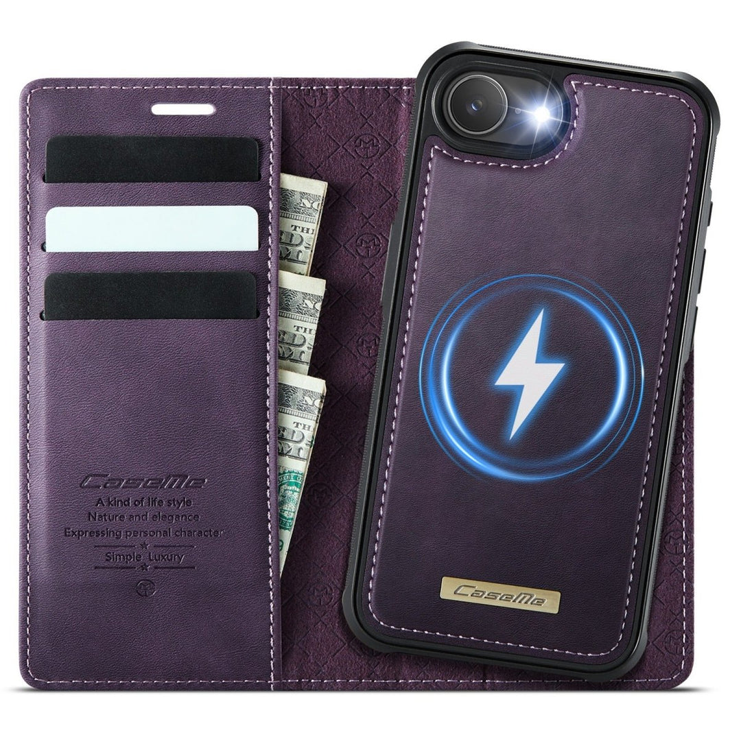 RFID Detachable Leather Card Holder Phone Case iPhone 16e Purple Parkfield Supplies