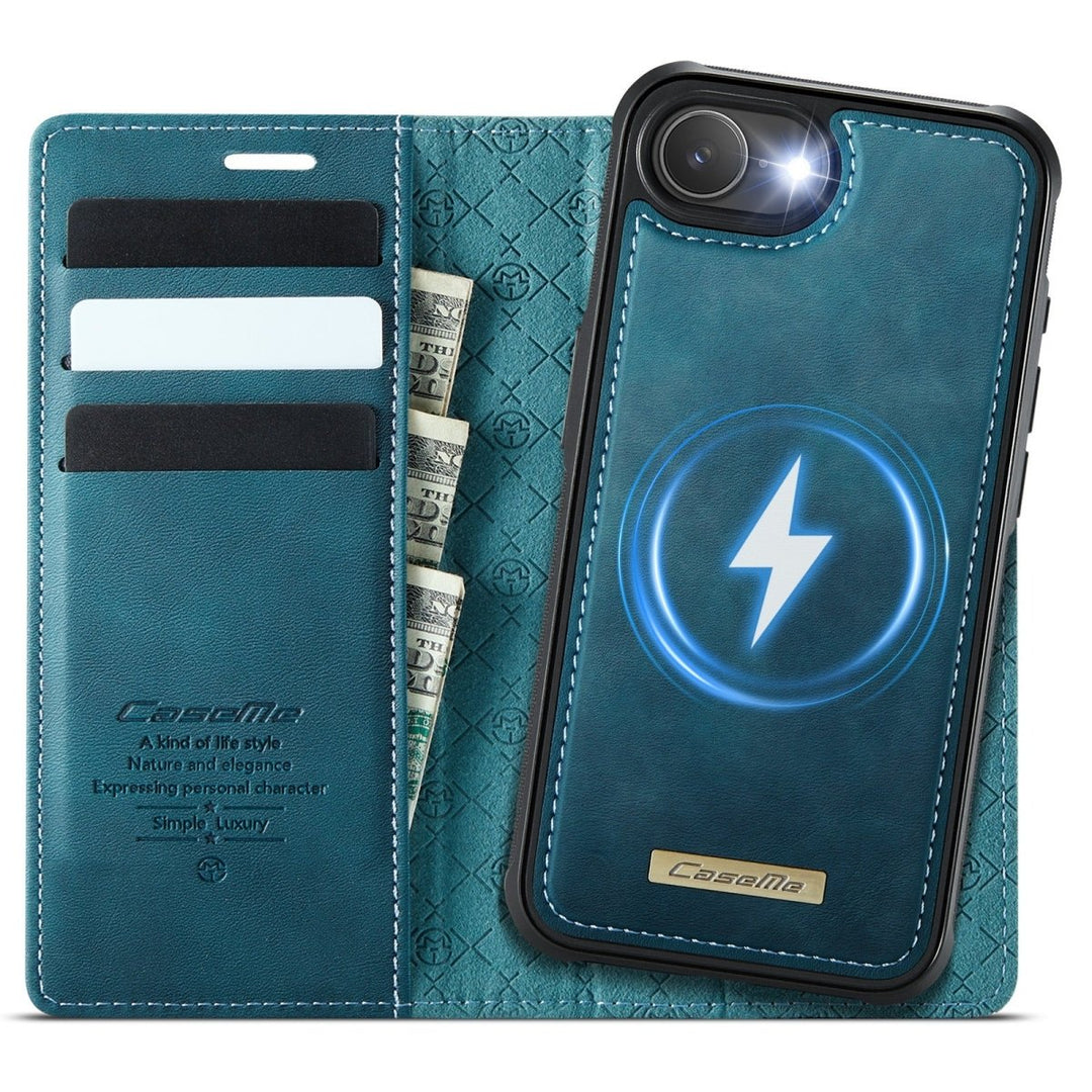RFID Detachable Leather Card Holder Phone Case iPhone 16e Teal Parkfield Supplies