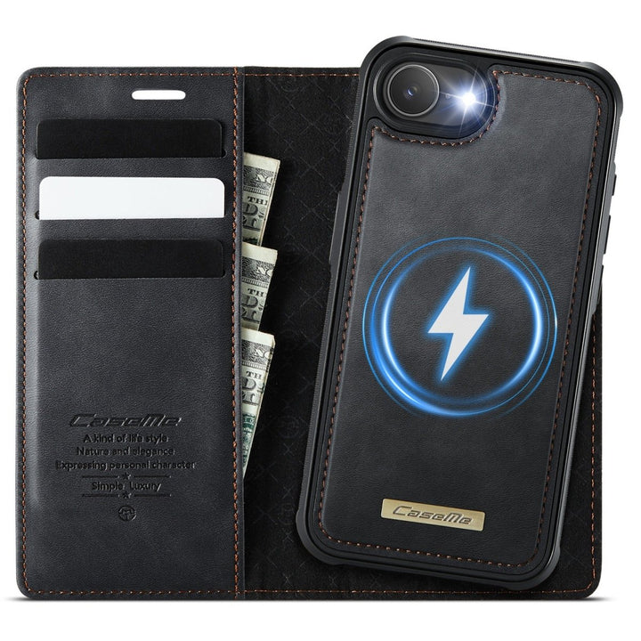 RFID Detachable Leather Card Holder Phone Case iPhone 16e Black Parkfield Supplies