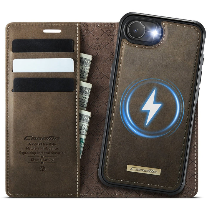 RFID Detachable Leather Card Holder Phone Case iPhone 16e Brown Parkfield Supplies
