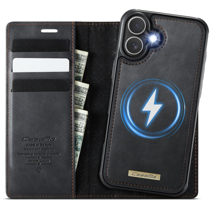 RFID Detachable Leather Card Holder Phone Case iPhone 16 Black Parkfield Supplies