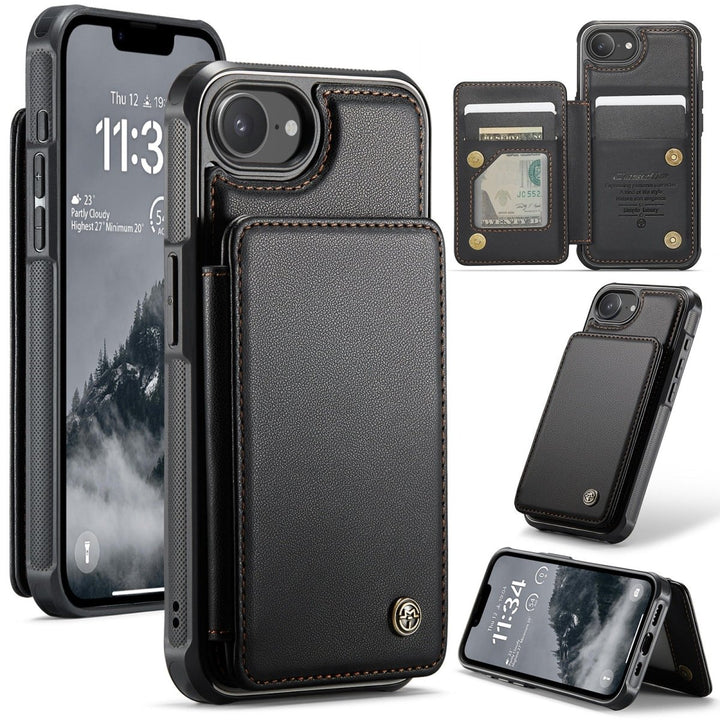 RFID Flip Leather Wallet Phone Case iPhone 15 Purple Parkfield Supplies