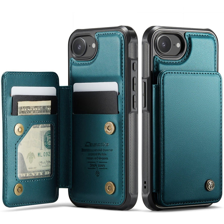 RFID Flip Leather Wallet Phone Case iPhone 16e Brown Parkfield Supplies