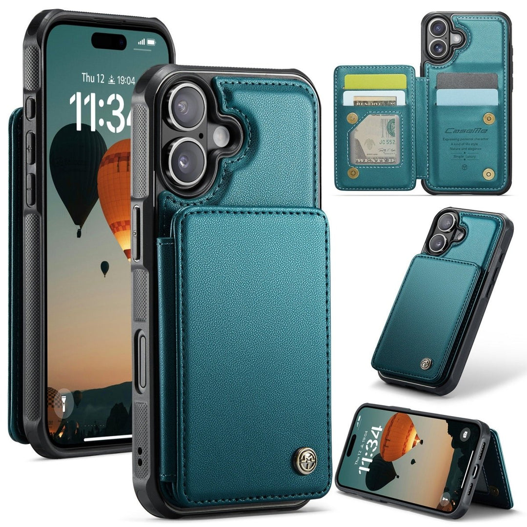 RFID Flip Leather Wallet Phone Case iPhone 15 Purple Parkfield Supplies