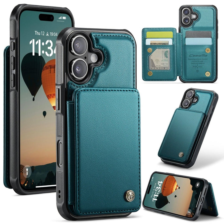 RFID Flip Leather Wallet Phone Case iPhone 15 Purple Parkfield Supplies