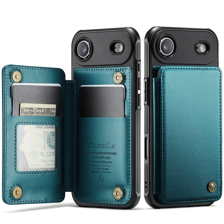 RFID Flip Leather Wallet Phone Case iPhone Air Teal Parkfield Supplies