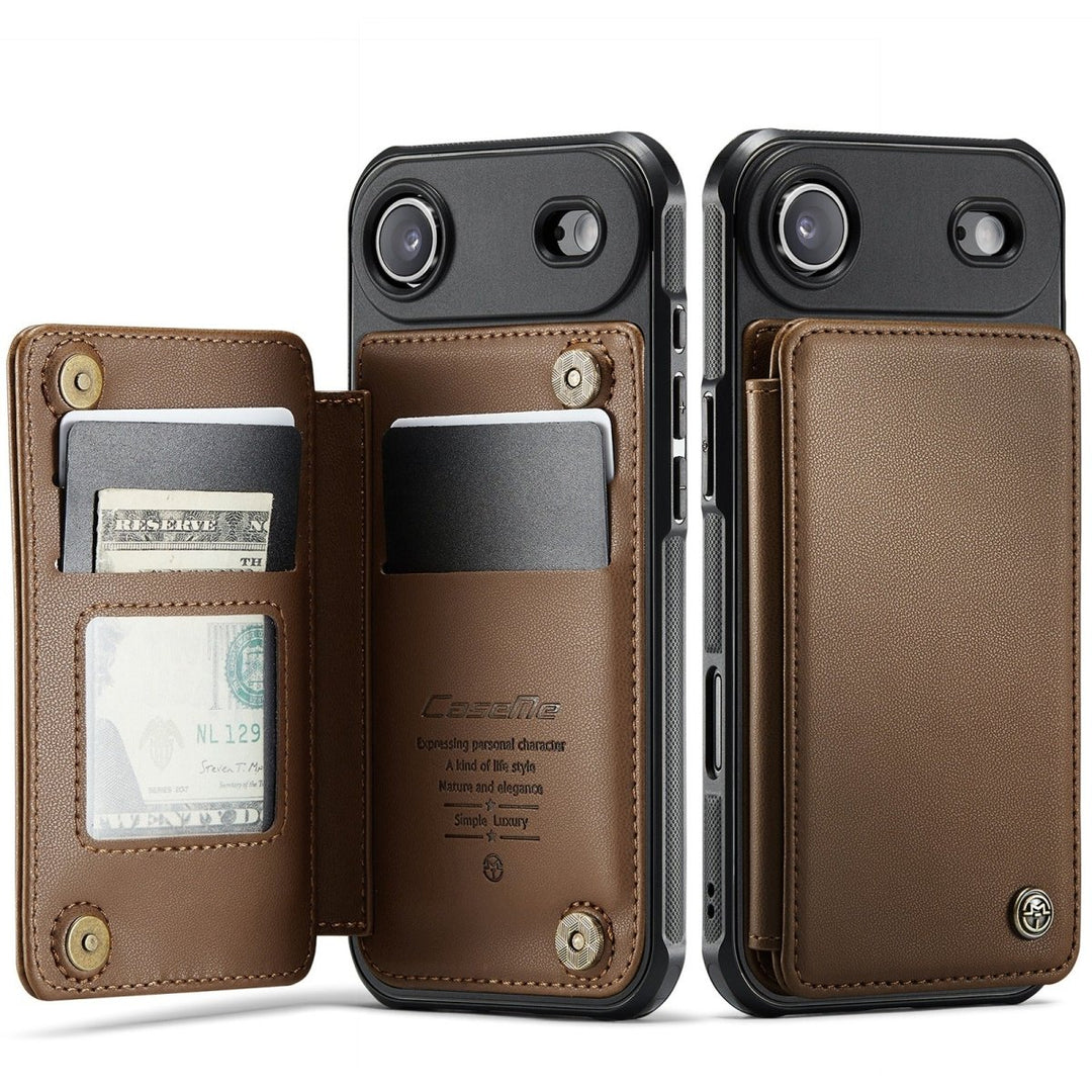 RFID Flip Leather Wallet Phone Case iPhone Air Brown Parkfield Supplies