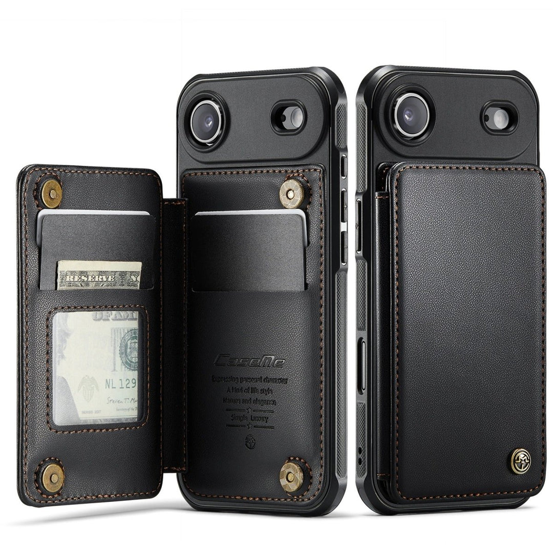 RFID Flip Leather Wallet Phone Case iPhone Air Black Parkfield Supplies