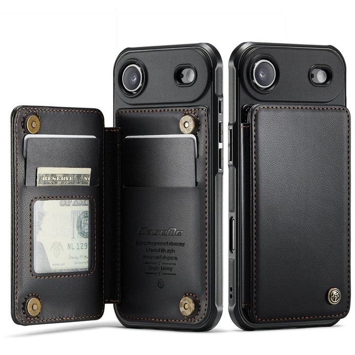 RFID Flip Leather Wallet Phone Case iPhone Air Black Parkfield Supplies