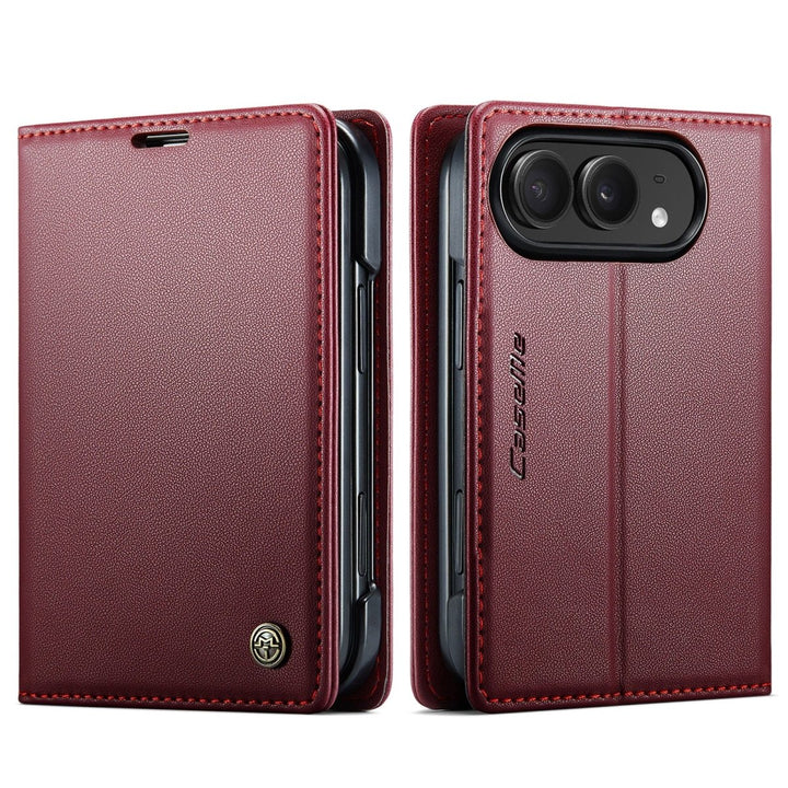 RFID Leather Card Holder Phone Case iPhone Duo Wine Red Parkfield Supplies