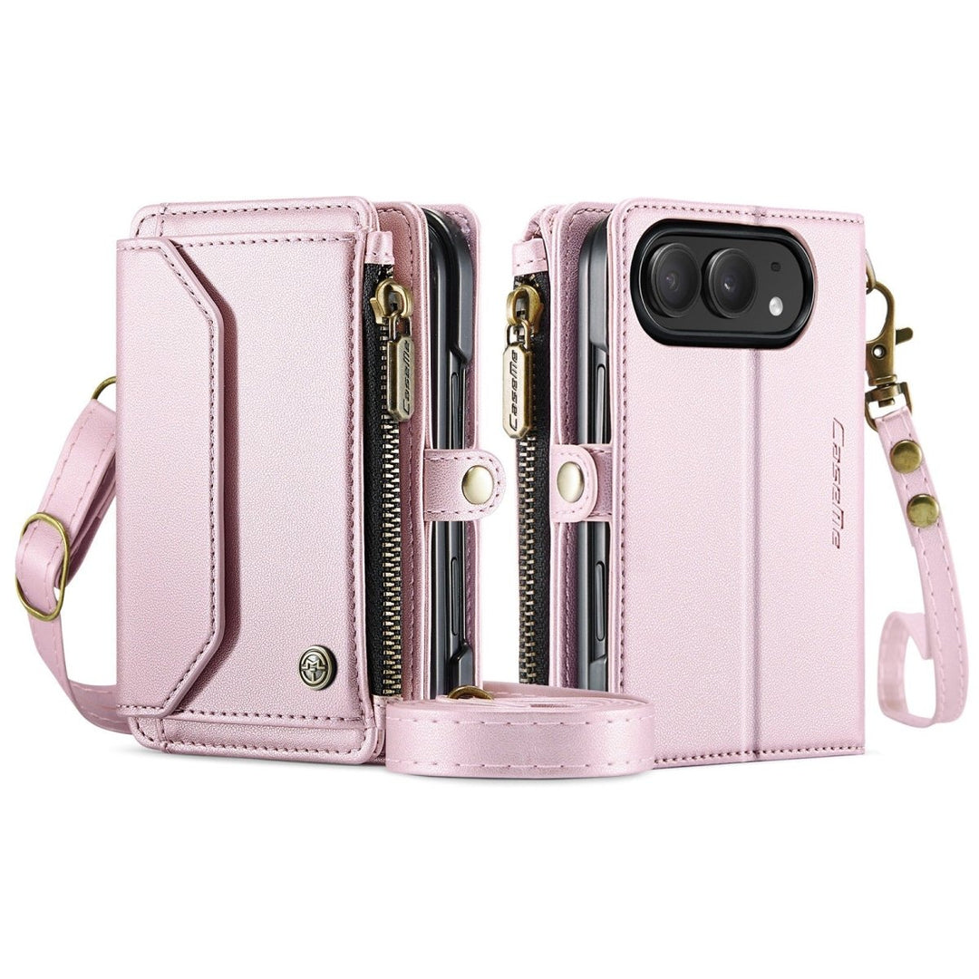 RFID Crossbody Leather Wallet Phone Case iPhone Duo Pink Parkfield Supplies