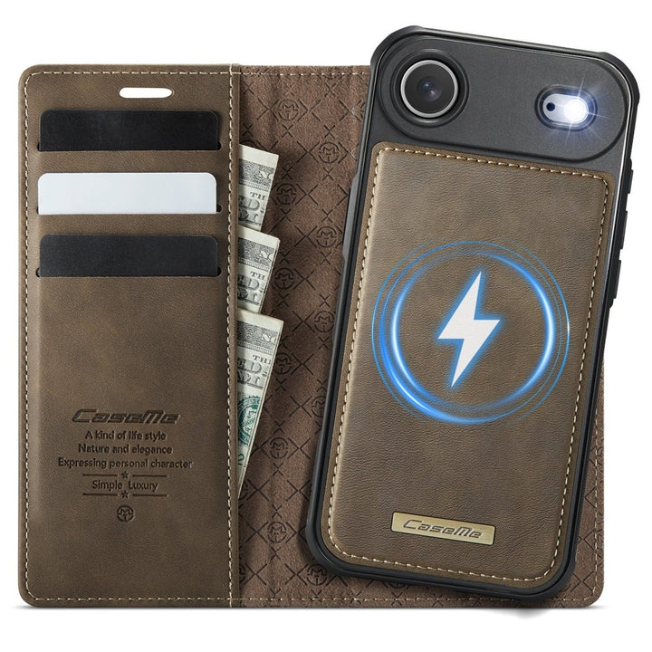 RFID Detachable Leather Card Holder Phone Case iPhone Air Brown Parkfield Supplies