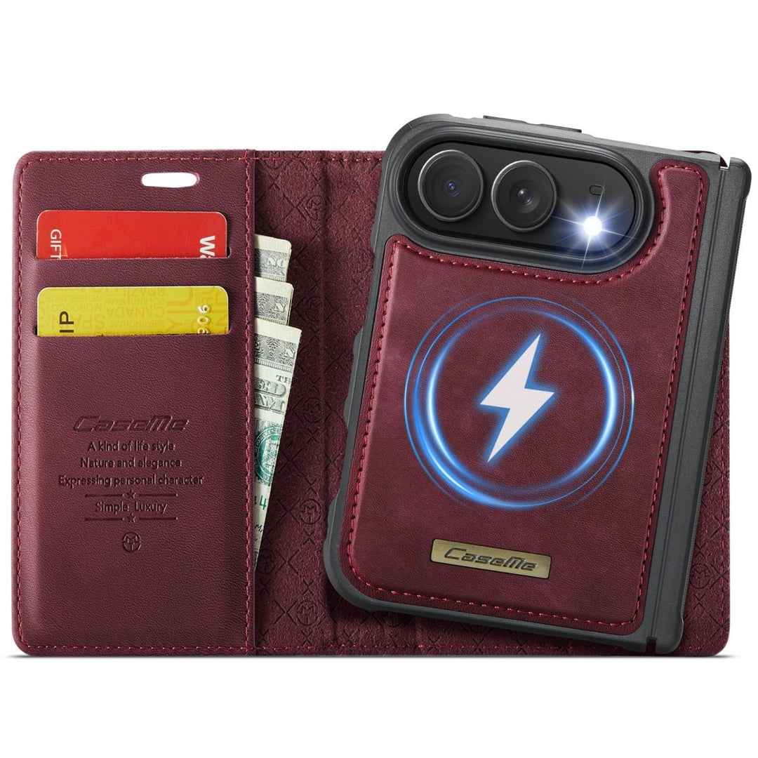 RFID Detachable Leather Card Holder Phone Case iPhone Duo Wine Red Parkfield Supplies