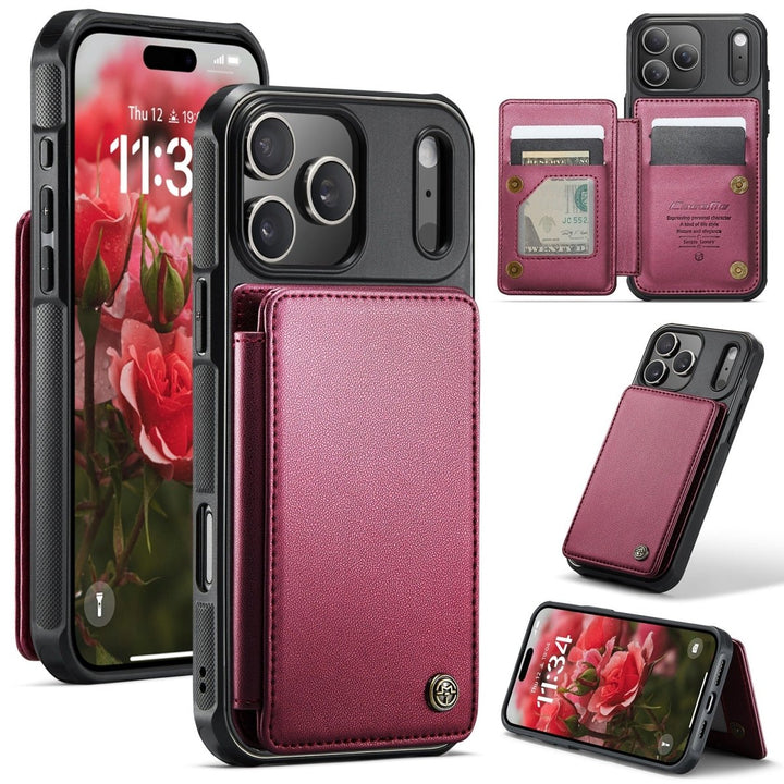 RFID Flip Leather Wallet Phone Case iPhone 15 Purple Parkfield Supplies