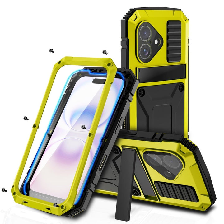 Rugged Heavy Duty Phone Case with Kickstand iPhone 16 Yellow Parkfield Supplies