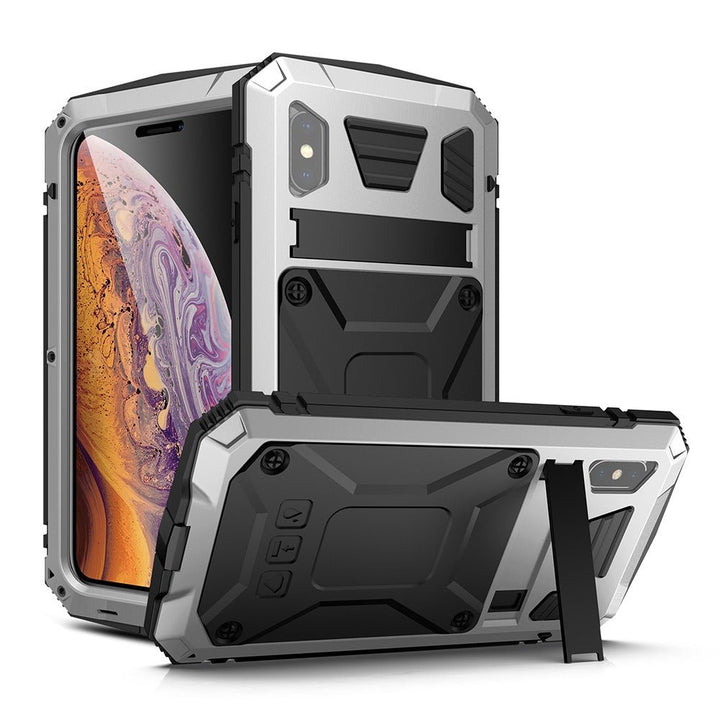 Rugged Heavy Duty Phone Case with Kickstand iPhone 16e Silver Parkfield Supplies