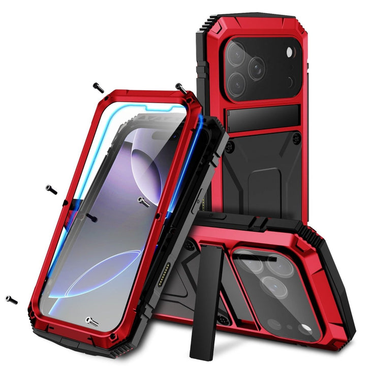 Rugged Heavy Duty Phone Case with Kickstand iPhone 17 Pro Red Parkfield Supplies