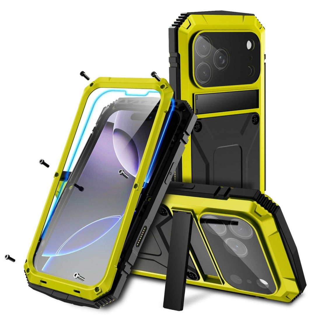Rugged Heavy Duty Phone Case with Kickstand iPhone 17 Pro Yellow Parkfield Supplies