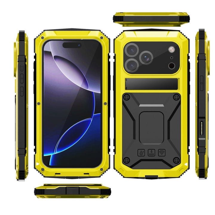 Rugged Heavy Duty Phone Case with Kickstand iPhone 17 Pro Yellow Parkfield Supplies