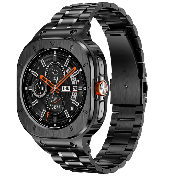Stainless Steel Band With Shockproof Case For Samsung Watch Ultra black / galaxy ultra 47mm / China Mainland 200000049:100013775#black;200000051:100016949#galaxy ultra 47mm;200007763:201336100