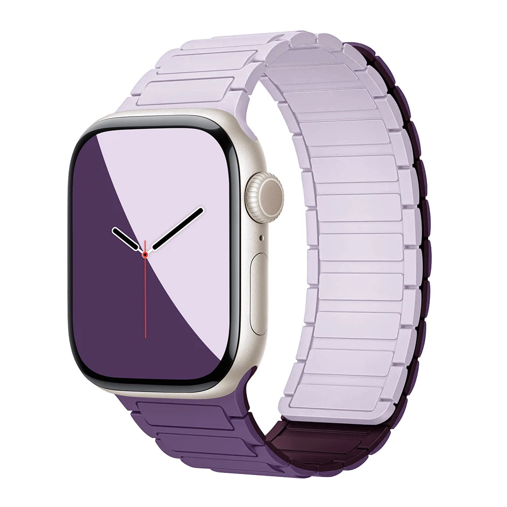 Magnetic Link Silicone Watch Band