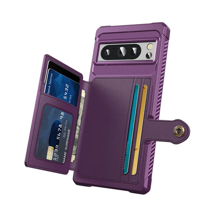 Magnetic Leather Wallet Case For Google Pixel
