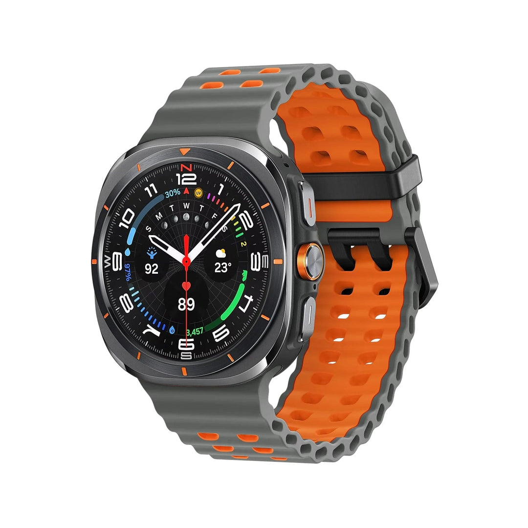 Rugged 2 Tone Sports Watch Band For Samsung Watch 7 Ultra space gray-orange / galaxy watch ultra 200000049:76119733#space gray-orange;200000051:100016944#galaxy watch ultra;200007763:201336100