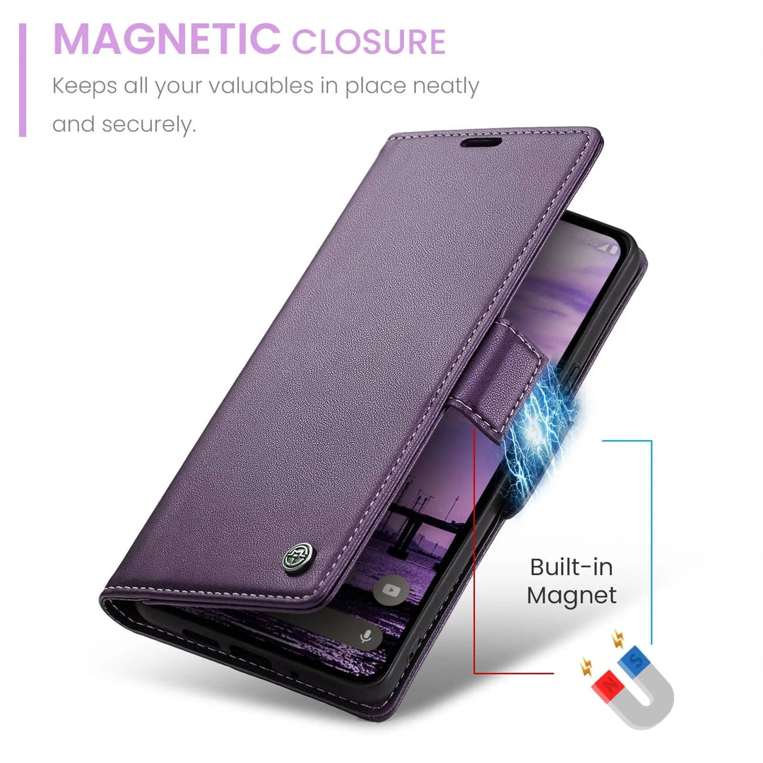 RFID Leather Card Holder Case For Google Pixel