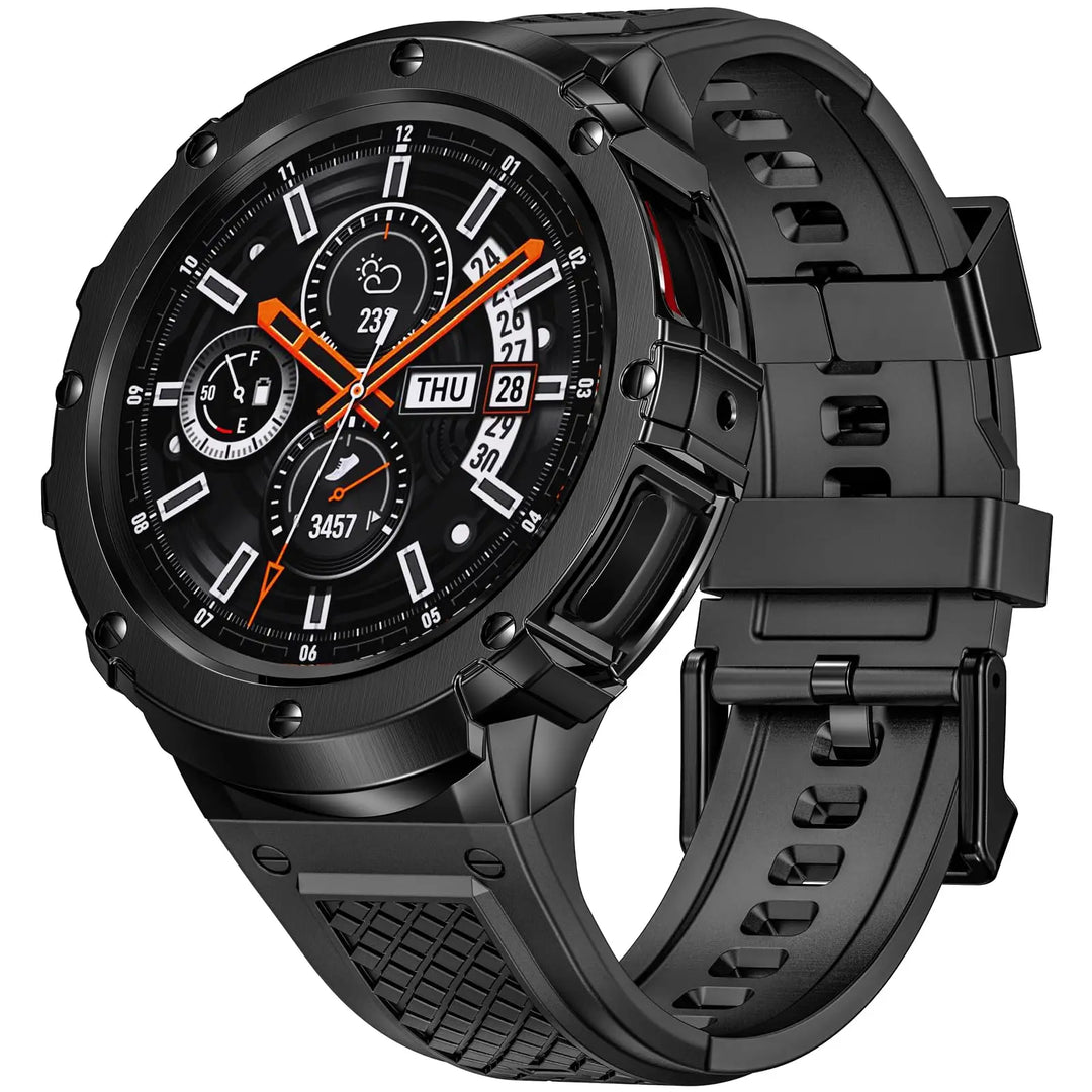 Tactical Band With Shockproof Case For Samsung Watch Galaxy Watch ( 7 6 5 4) 44mm / Black DX250108BL01